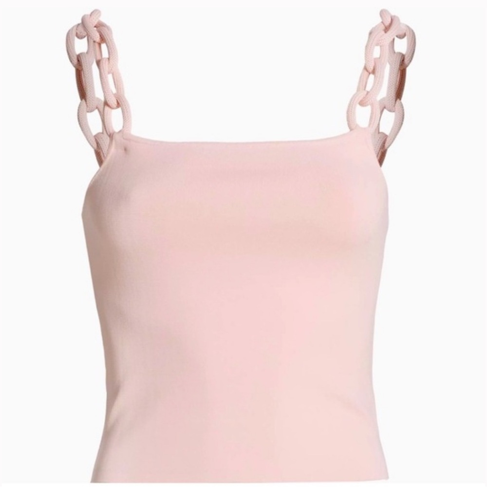 Alice & Olivia Gretel Looped Link Pink Top